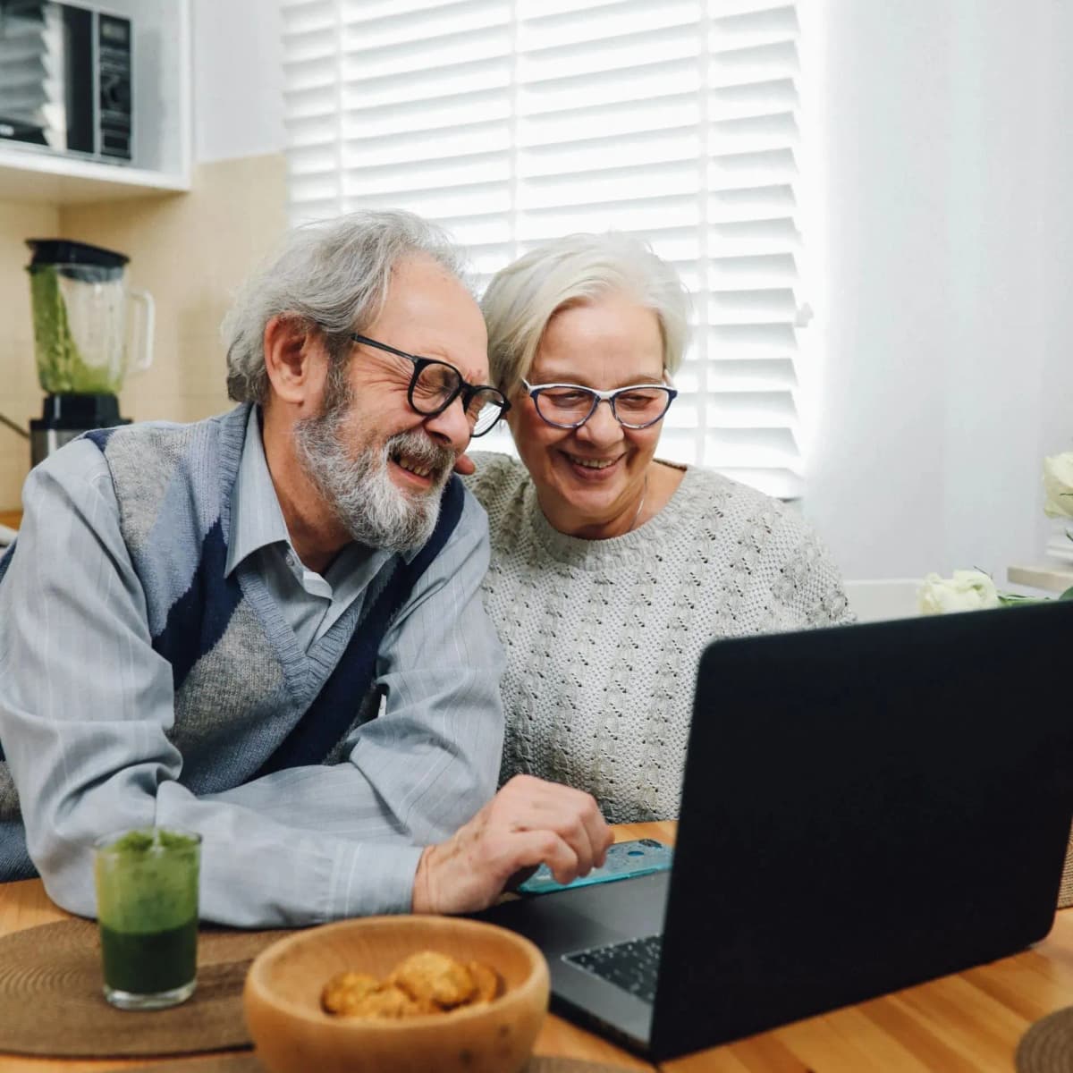 Senior Couple with Laptop